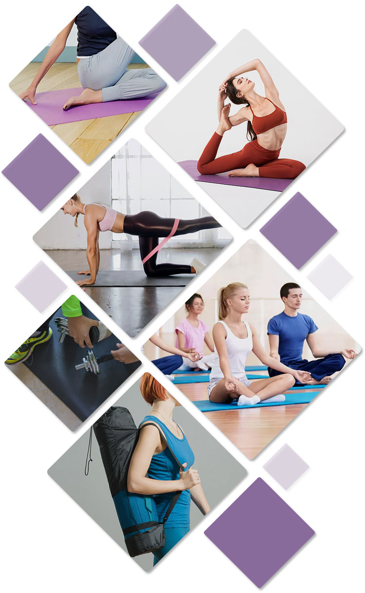 purple tpe yoga mats
