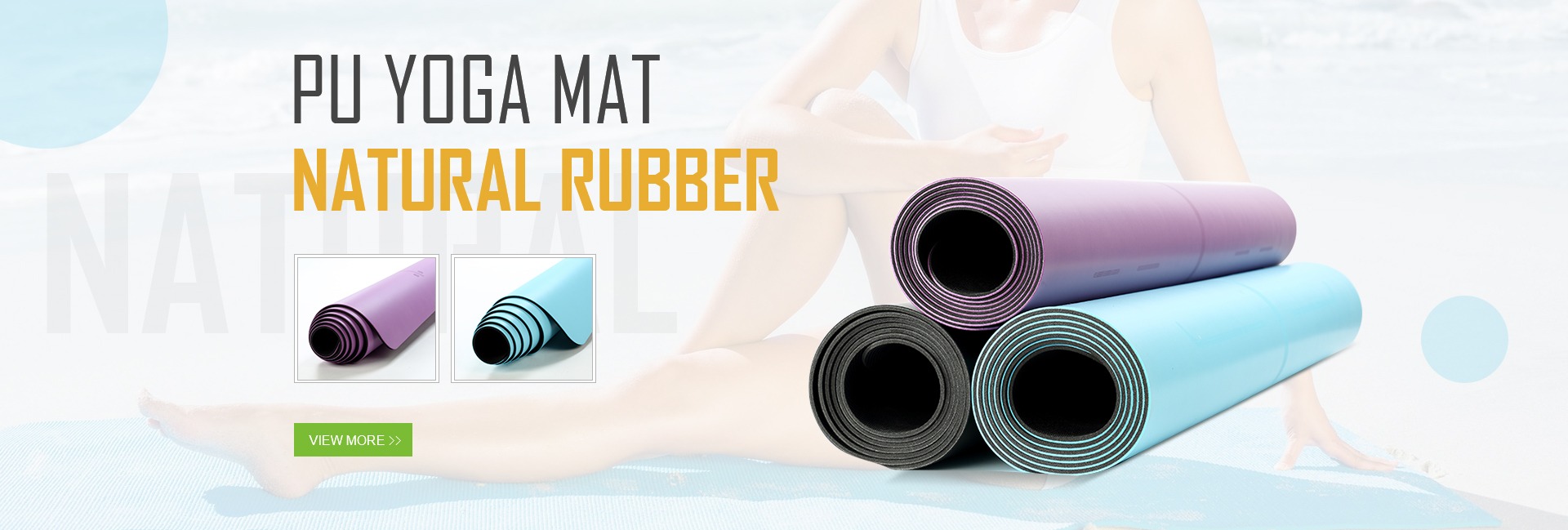 Natural rubber PU yoga mats